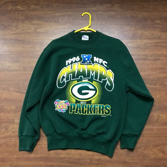 Men's Size M Pro Player 1996 NFC Champions NFL Green Bay Packers Cotton Sweater - Picture 1 of 6